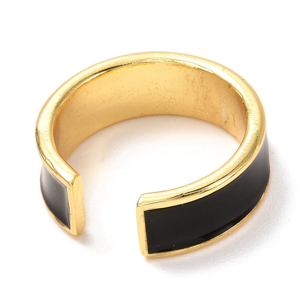 Enamel large band Ring