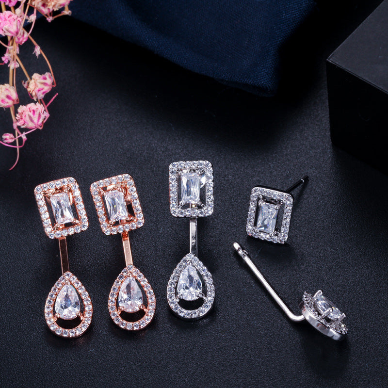MiniLux "Diamond" silver plated earrings
