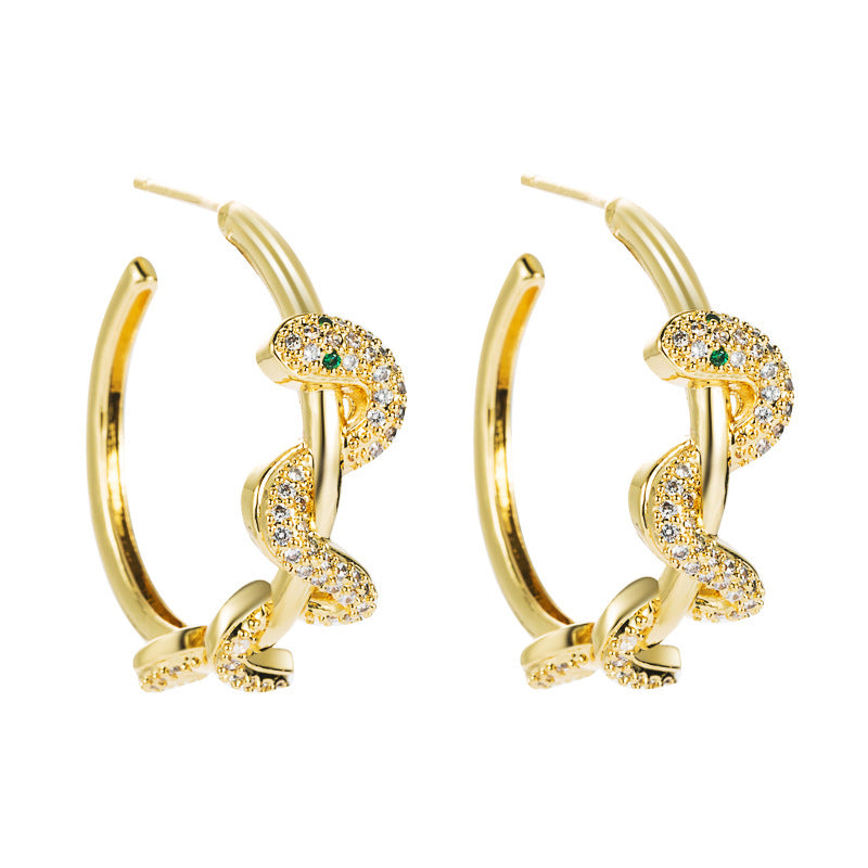 MiniLux Zirconia Snake earrings