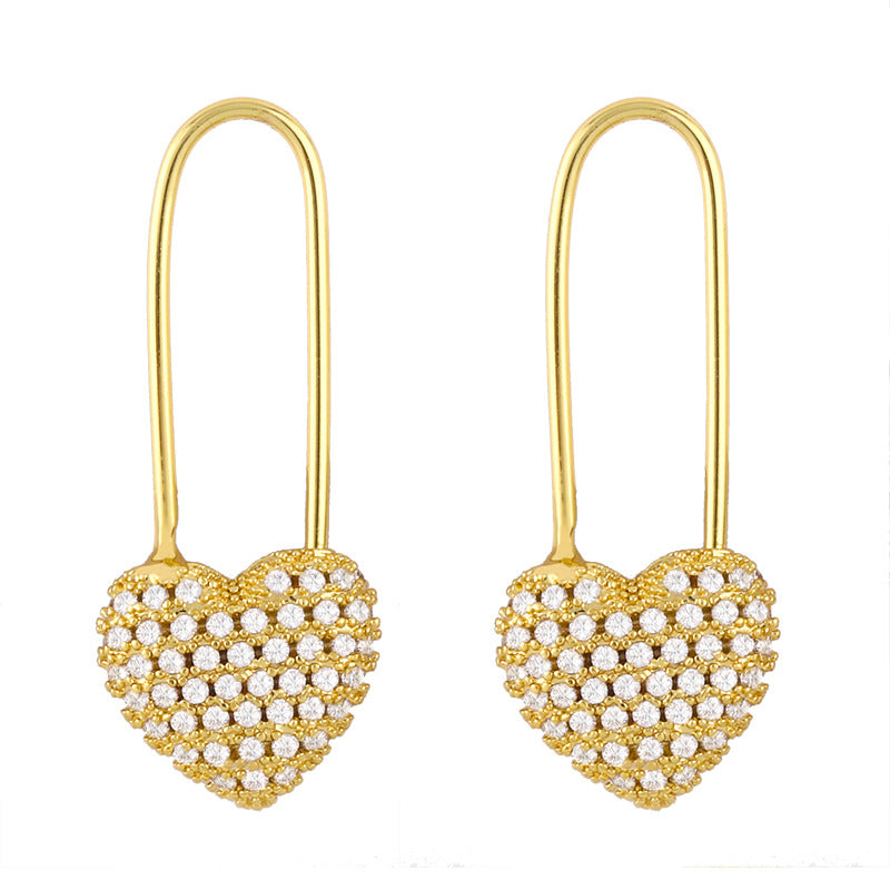 Minilux I love you pin earrings