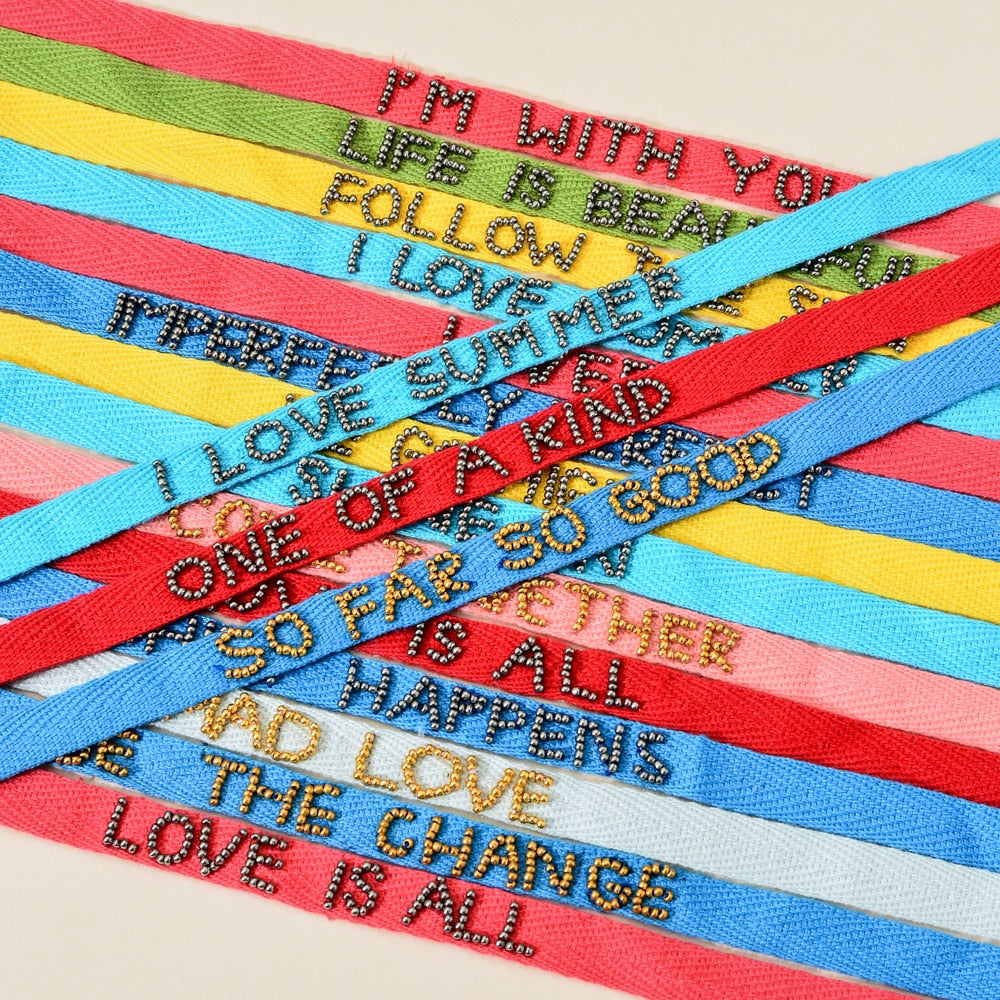 Rope word bracelet "Spark joy "