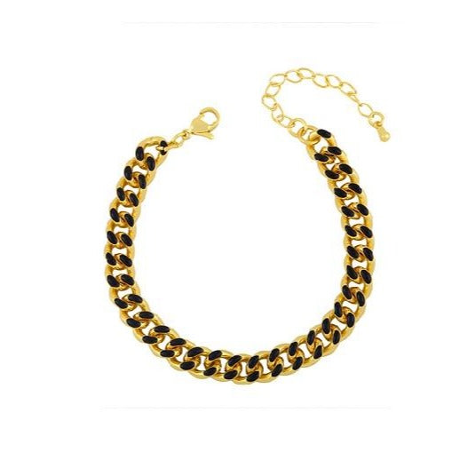 MiniLux Enamel curb chain bracelet