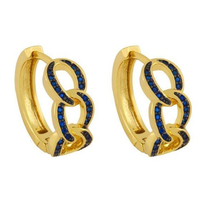 MiniLux Blue/Green Twist Earrings