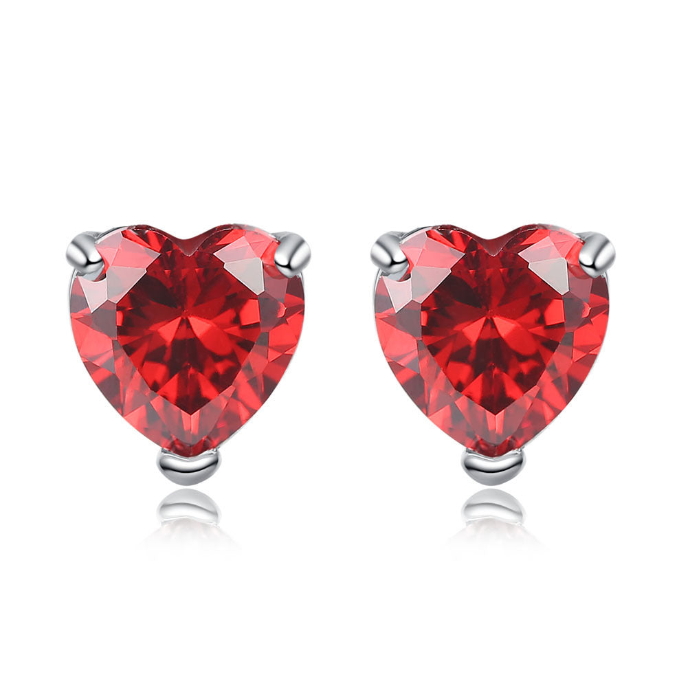 Heart stud earrings