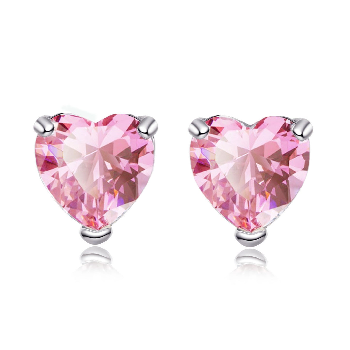 Heart stud earrings