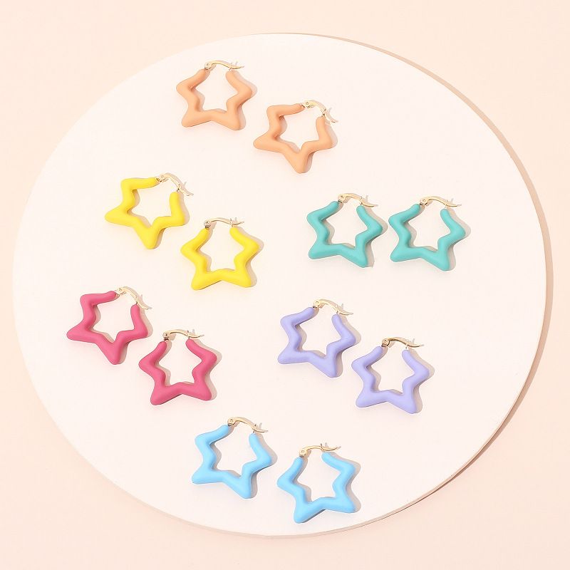 Candy Blue Star Earring