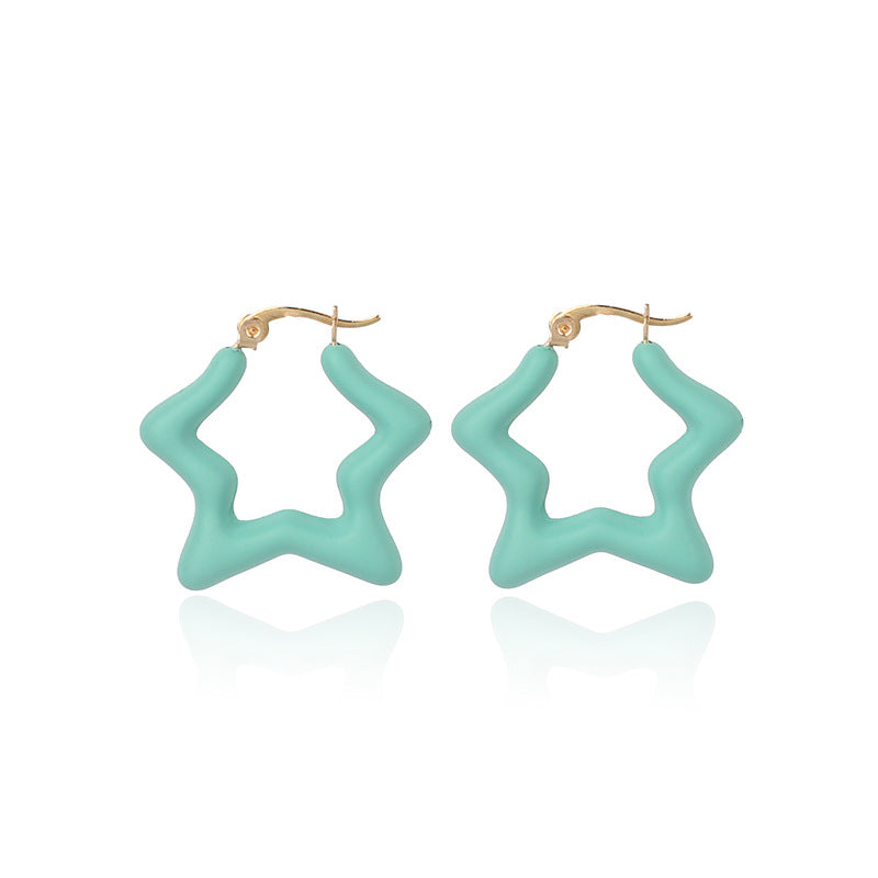 Candy Blue Star Earring