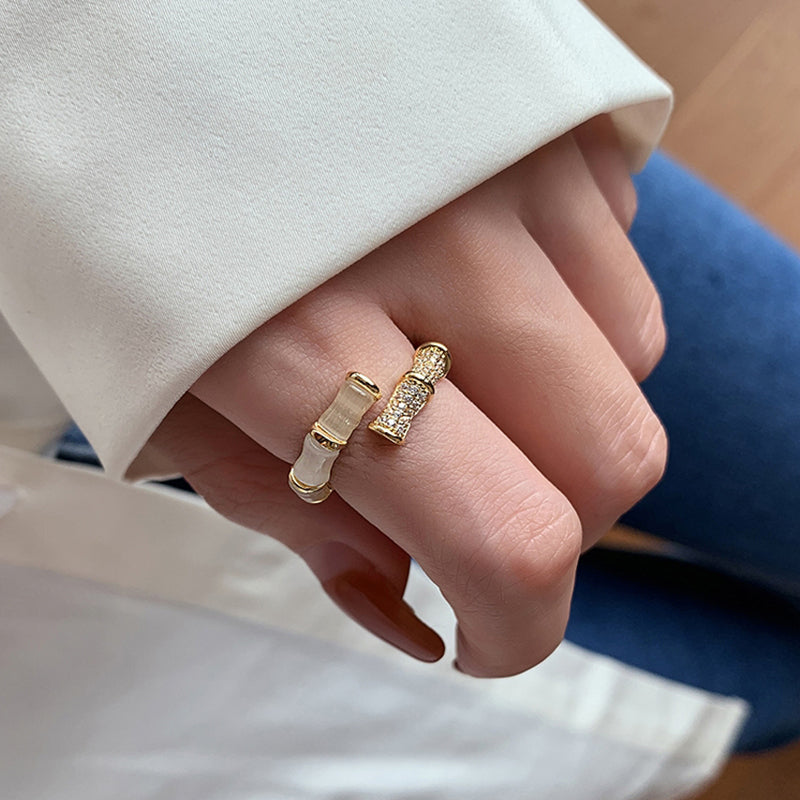 Bamboo and Zirconia ring