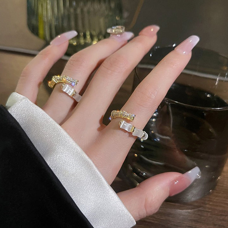 Bamboo and Zirconia ring