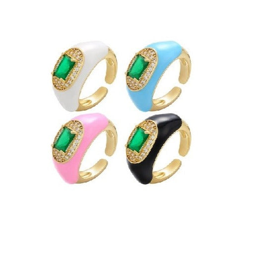 Enamel crystal ring
