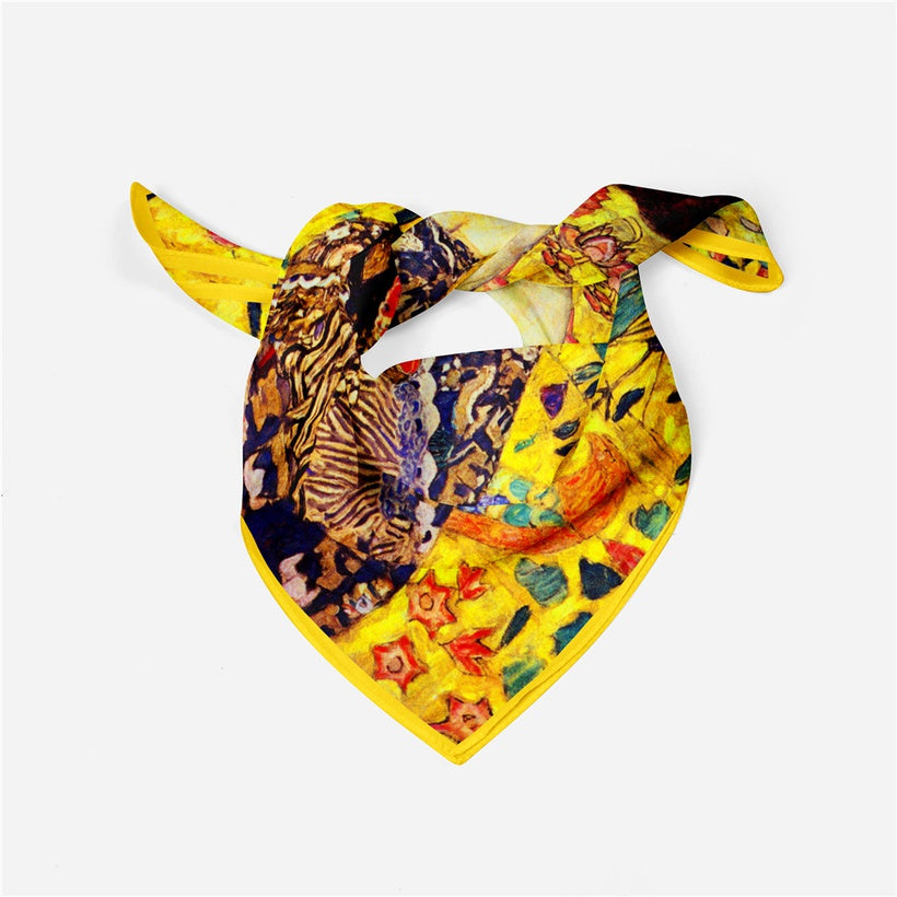 Gustav Klimt: Lady with Fan Square Scarf