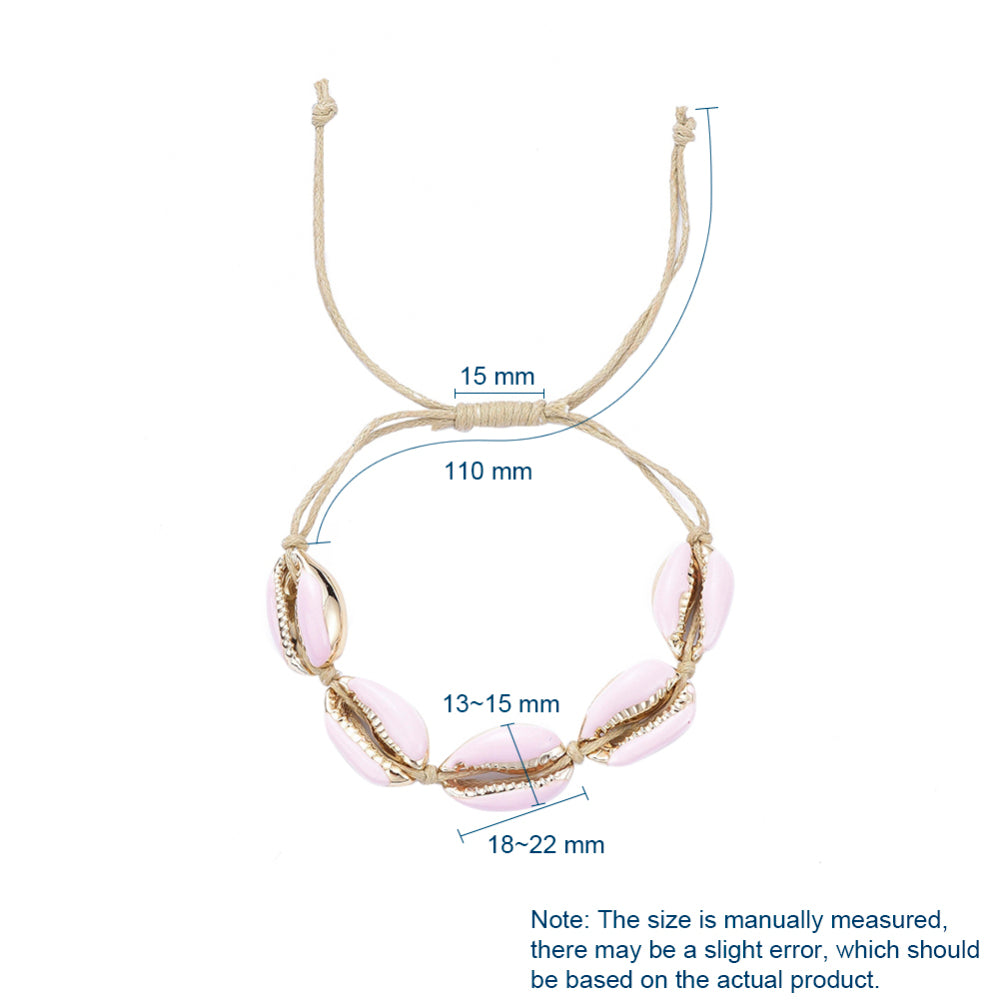 Shell summer enamel bracelet
