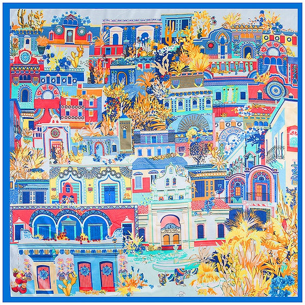 Architectural Pattern Silk Large Square Scarf