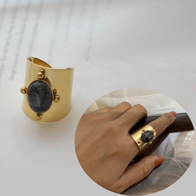 Boho stone ring