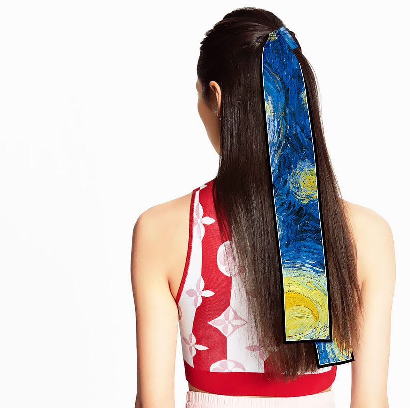 Van Goh : The starry night ribbon scarf