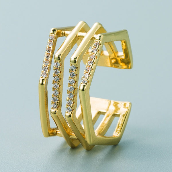 Geometric Zirconia Ring