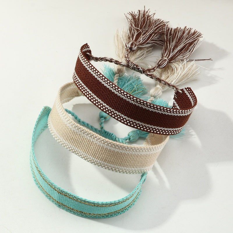 Embroidery Tassel Woven Bracelet