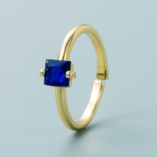 Geometric Diamond Zirconia Ring
