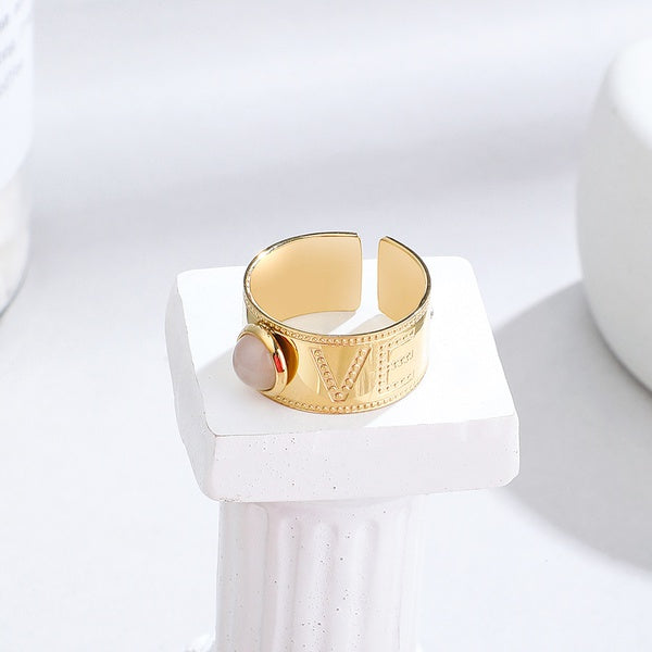 Retro Boho stone ring