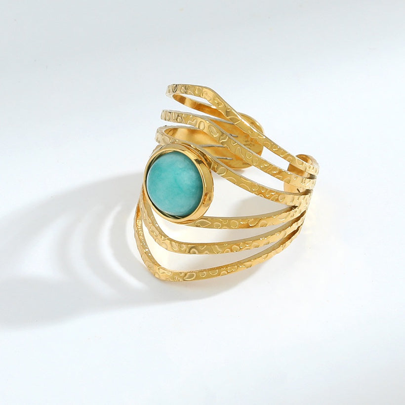 Turquoise boho ring