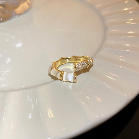 Bamboo and Zirconia ring