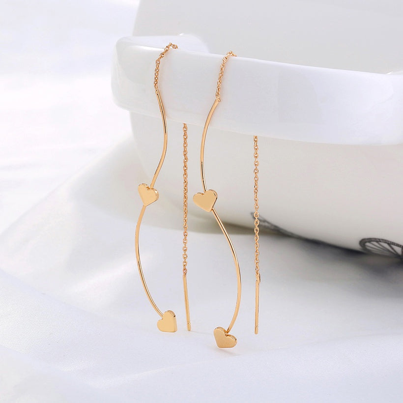 Heart thread earrings