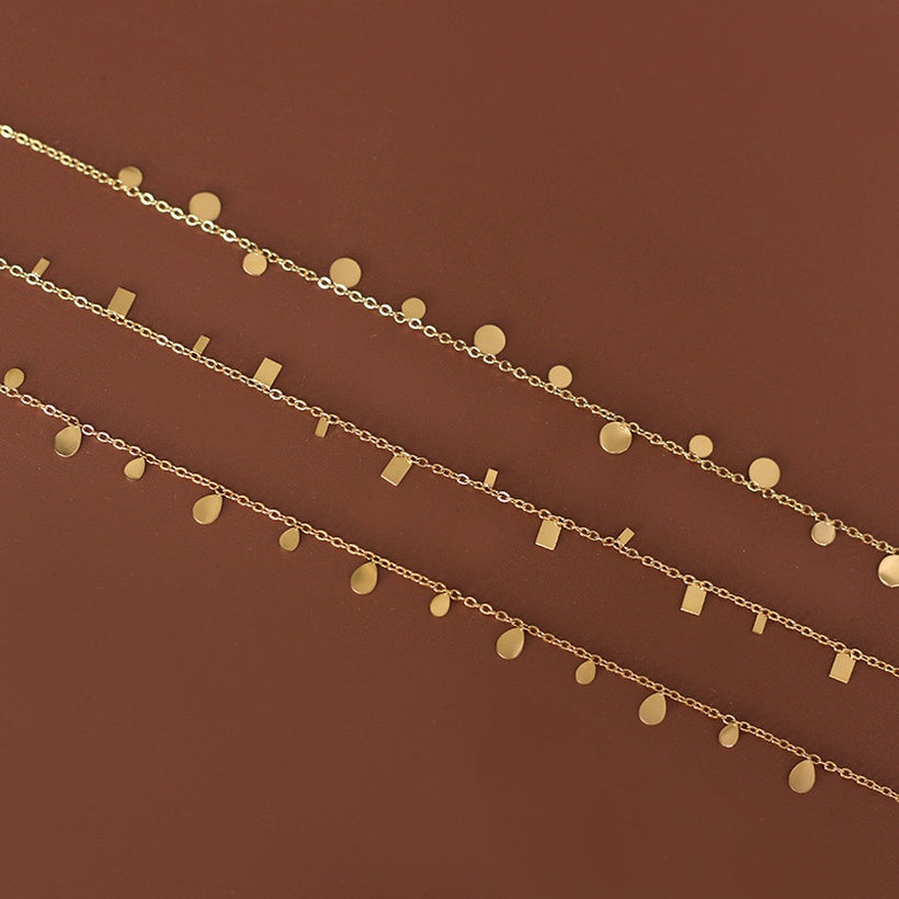 Gold alike Drop shaped Necklace