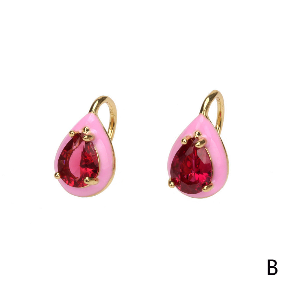 Enamel candy earrings