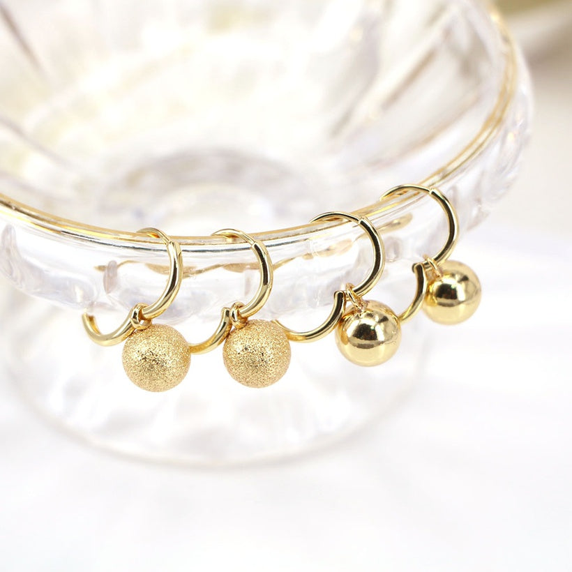 14k gold ball earrings
