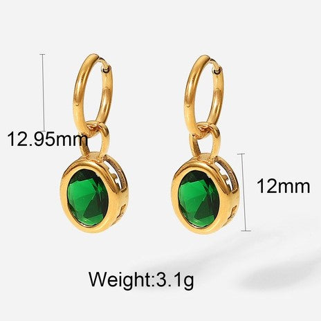 Oval Zirconia earrings