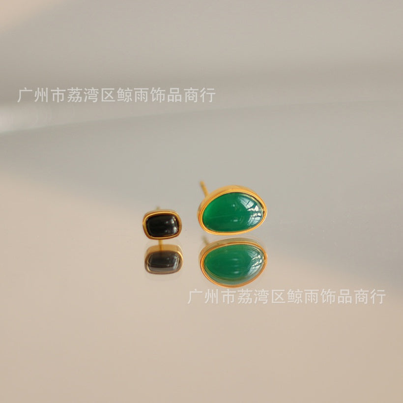 Green Agate Earring