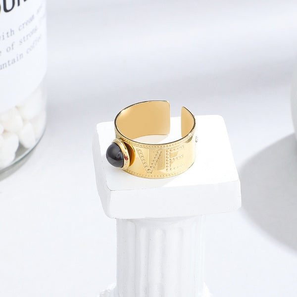 Retro Boho stone ring
