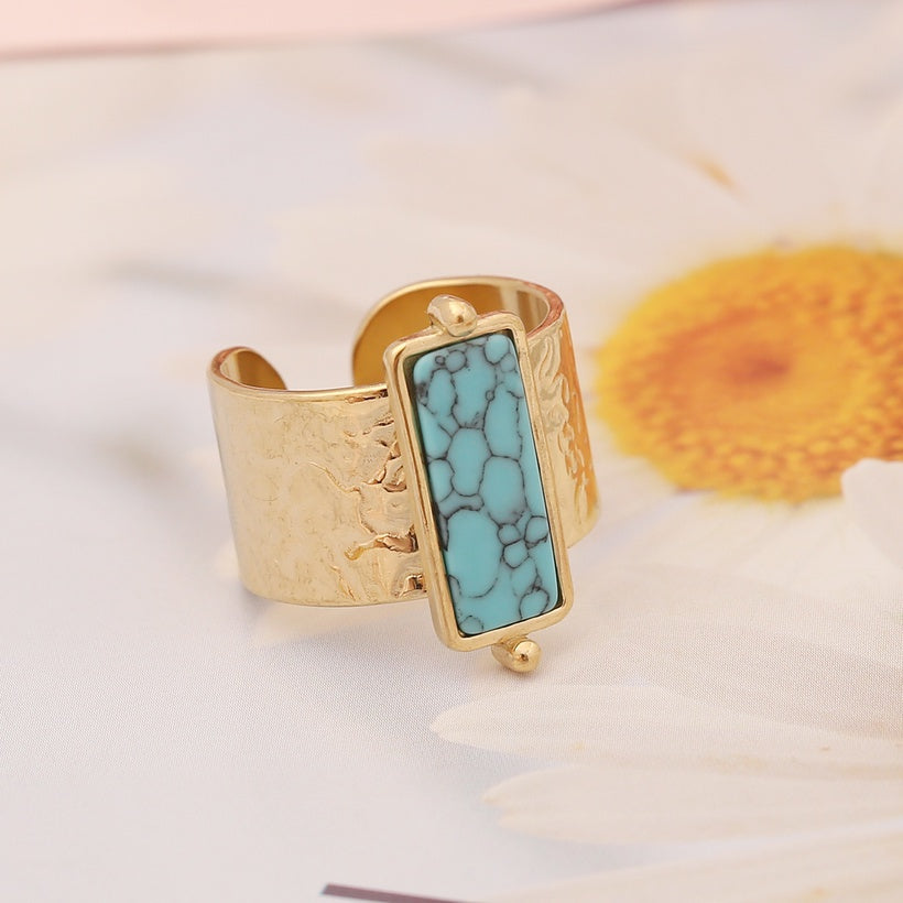 Turquoise boho ring