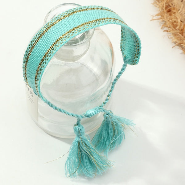 Embroidery Tassel Woven Bracelet