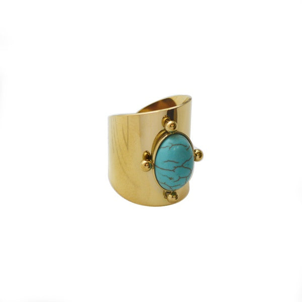 Boho stone ring