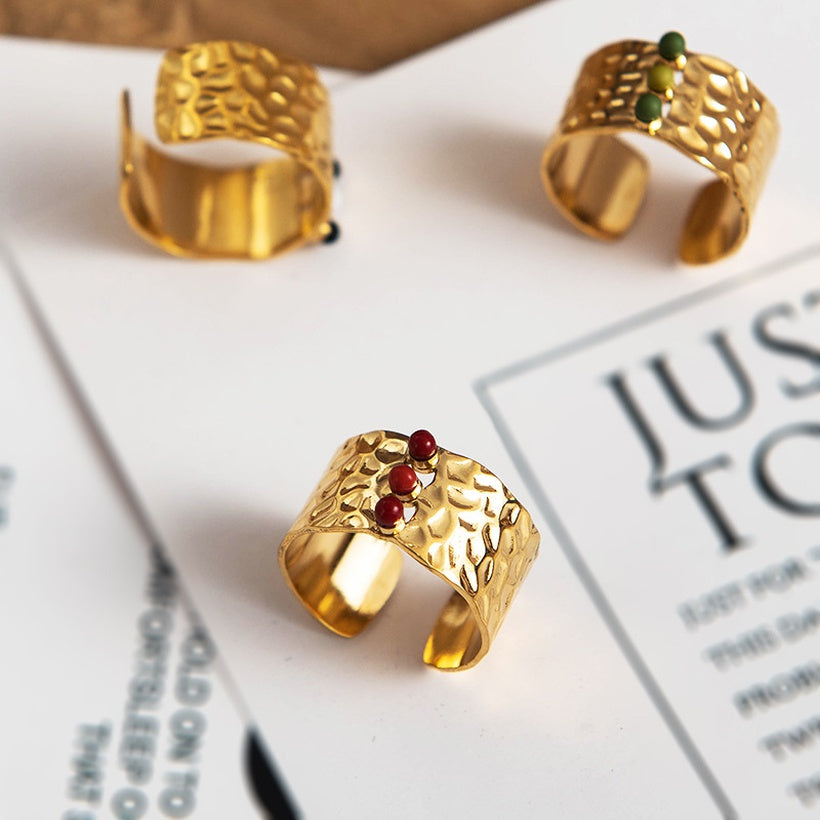 Boho small balls ring