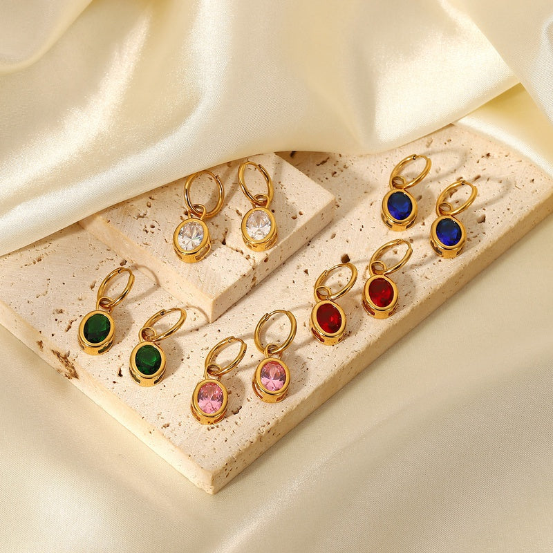 Oval Zirconia earrings