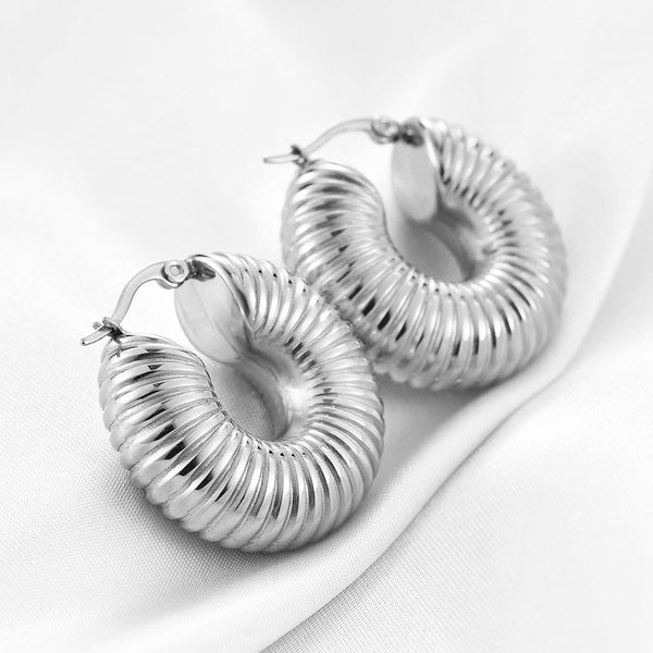 Retro hoops earrings