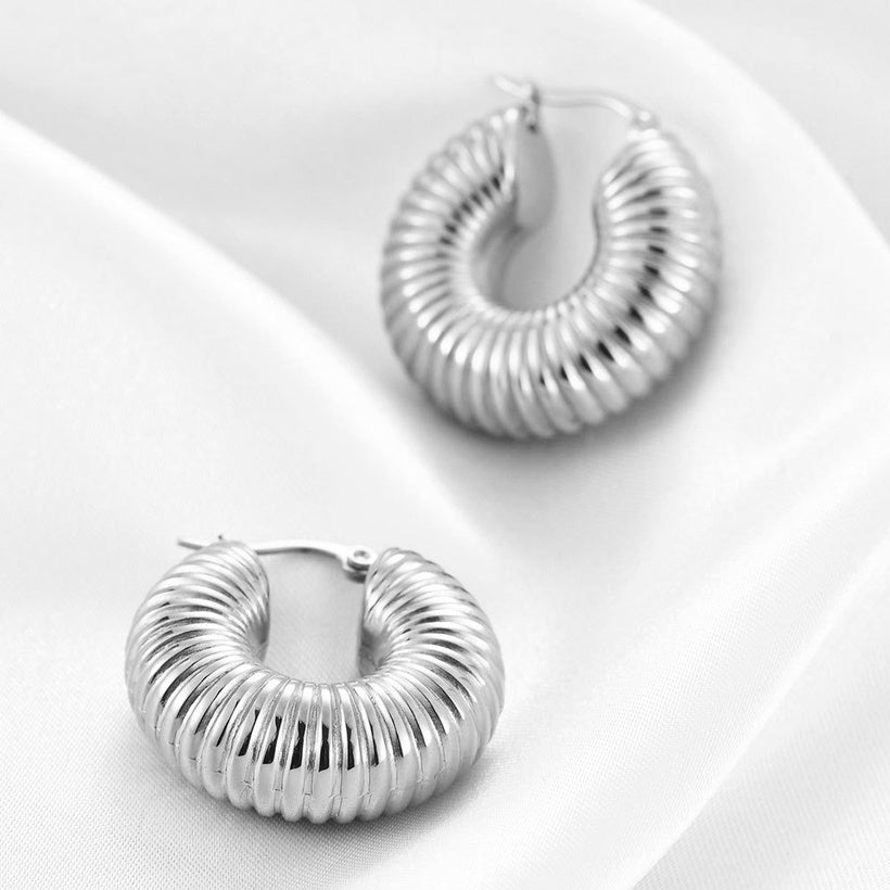 Retro hoops earrings