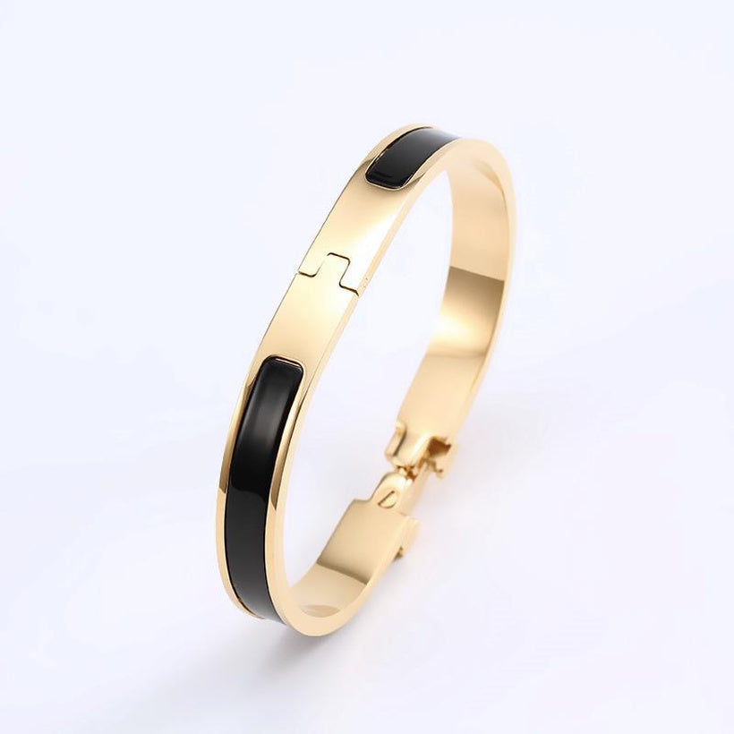 Minilux H enamel Bracelet Black/gold