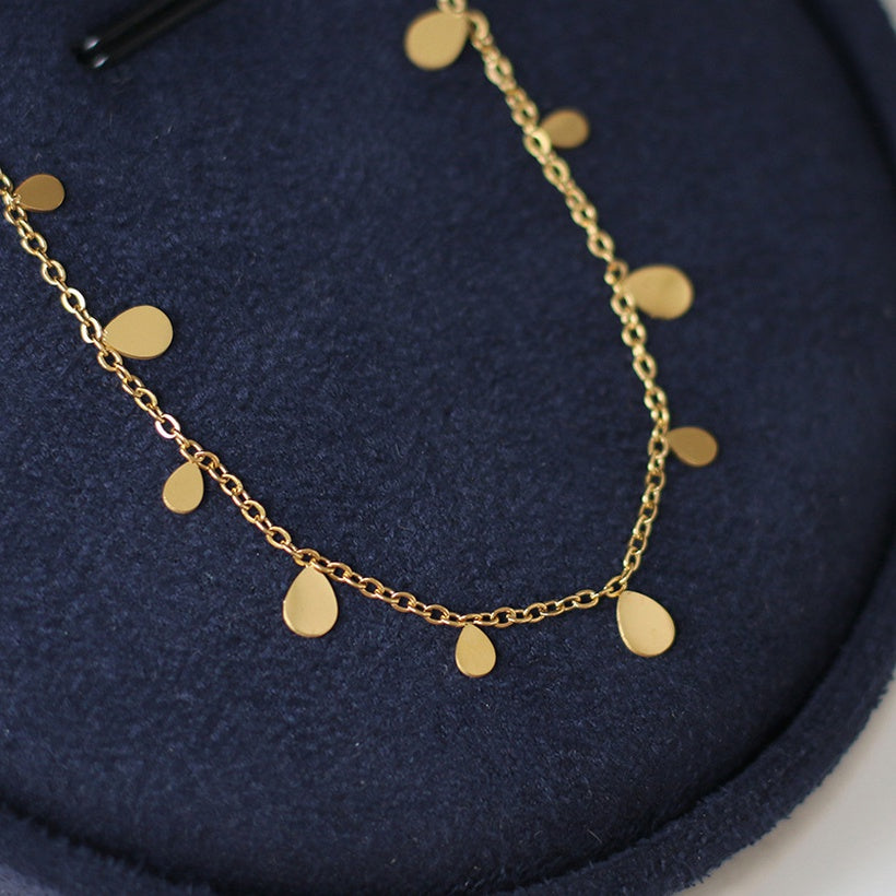 Gold alike Drop shaped Necklace