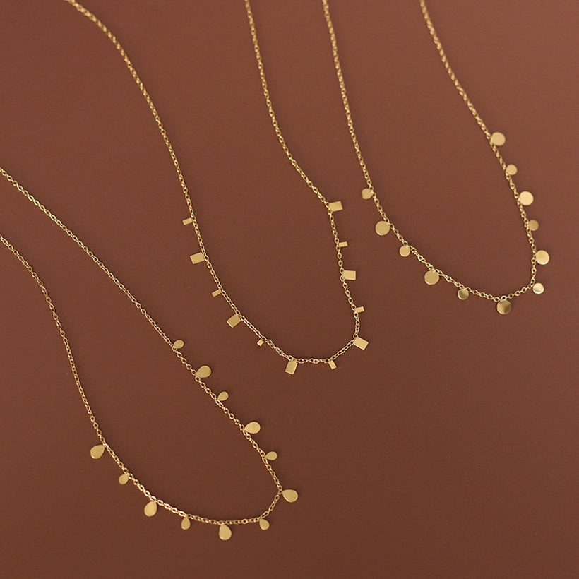 Gold alike Drop shaped Necklace