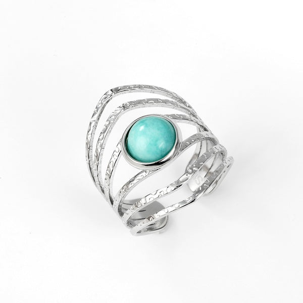 Turquoise boho ring