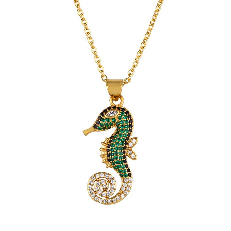Minilux Sea Horse Zirconia Necklace