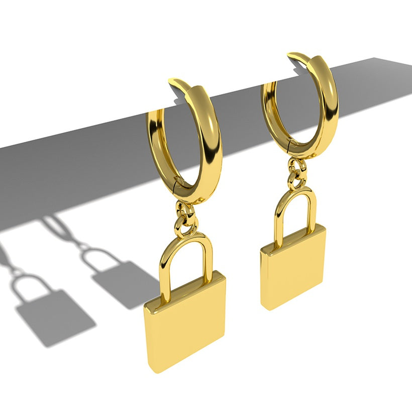 Lock earrings