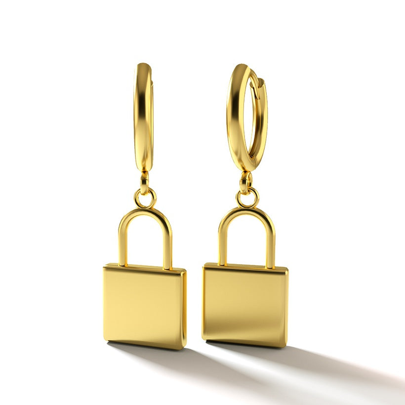 Lock earrings