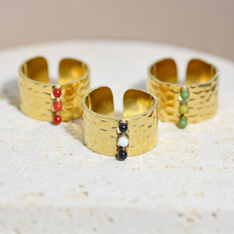 Boho small balls ring