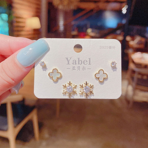 14k gold plated earrings set