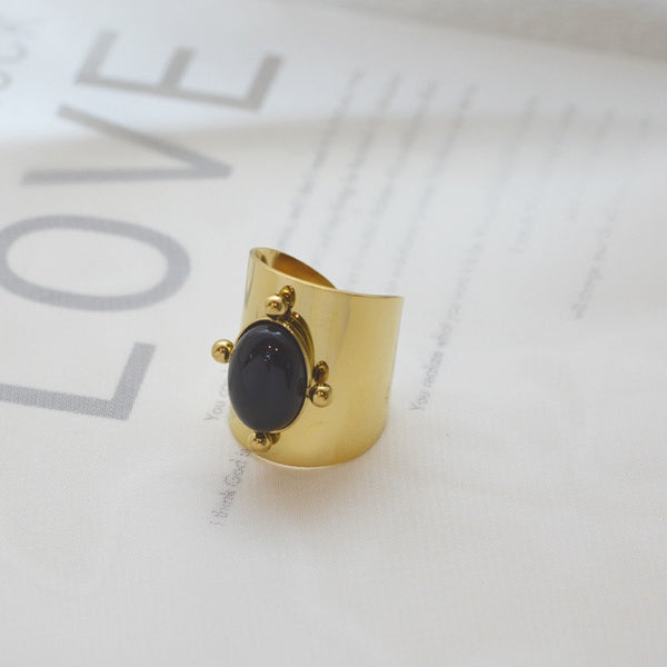 Boho stone ring