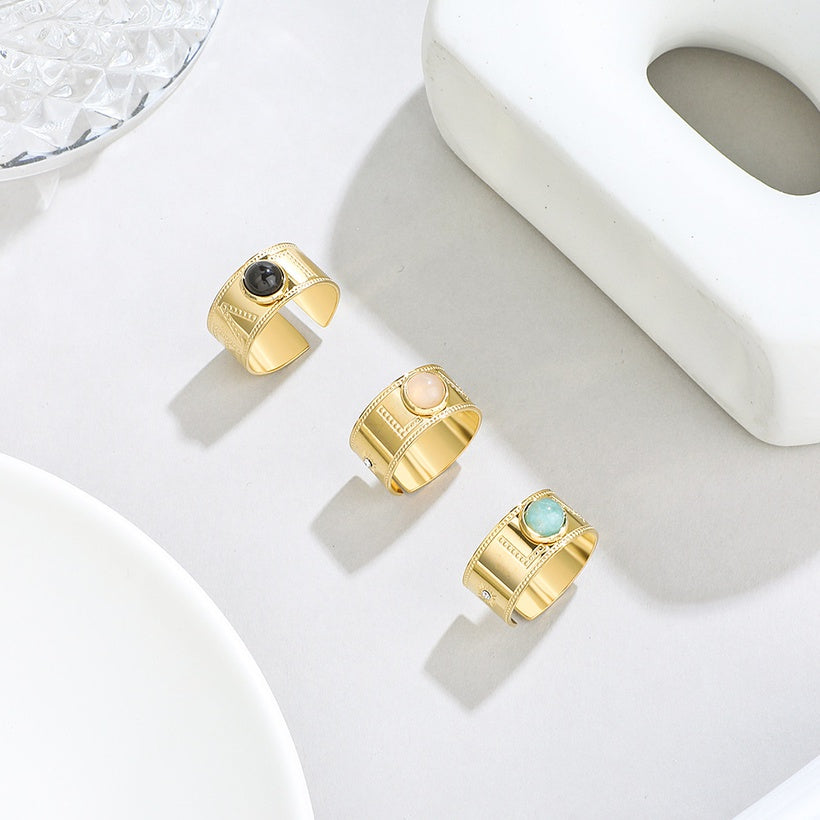 Retro Boho stone ring